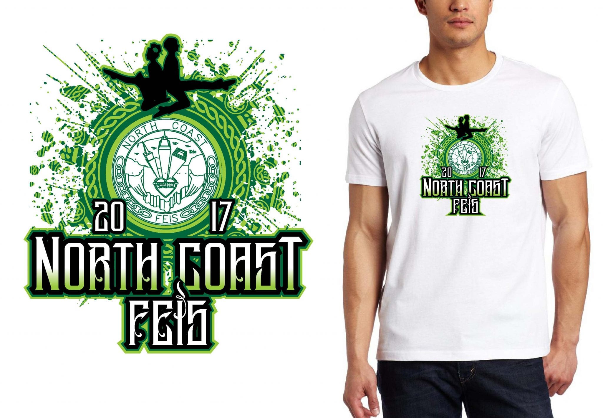 LOGO for North Coast Feis T-SHIRT UrArtStudio