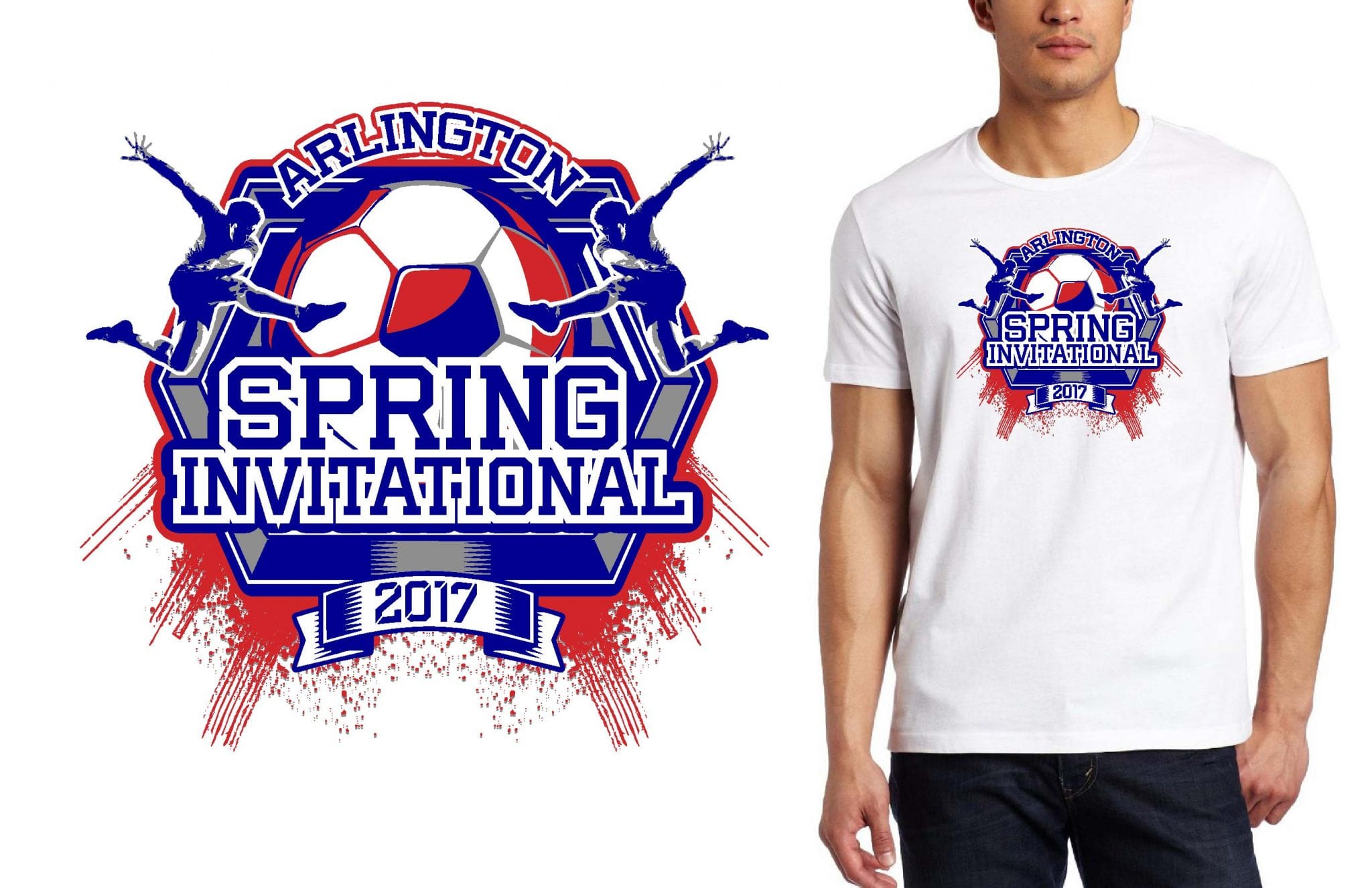 BOY SOCCER TSHIRT LOGO DESIGN for Arlington-Spring-Invitational BY UrArtStudio