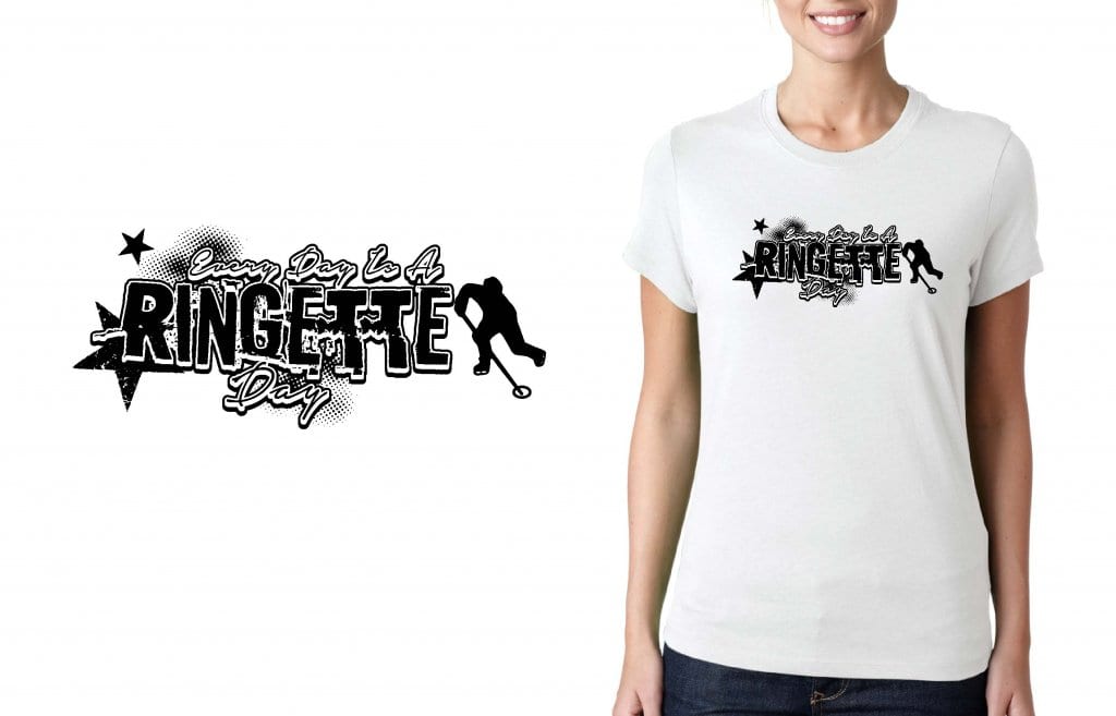 RINGETTE CHAMPIONS LOGO for T-SHIRT UrArtStudio