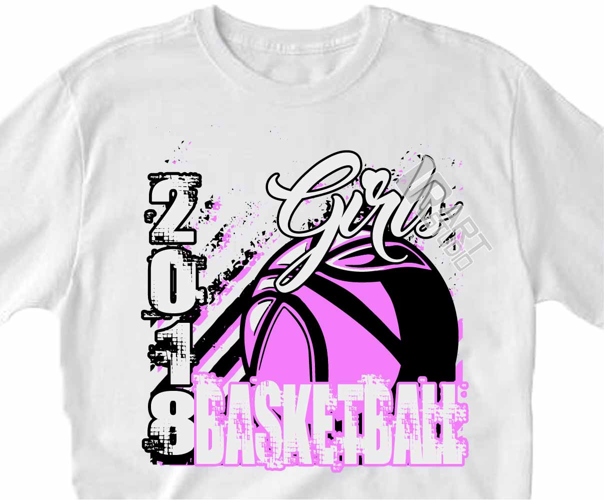GIRLS BASKETBALL 2018, VECTOR LOGO DESIGN DOWNLOAD
