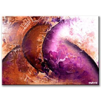 TWO MOONS, abstract painting
