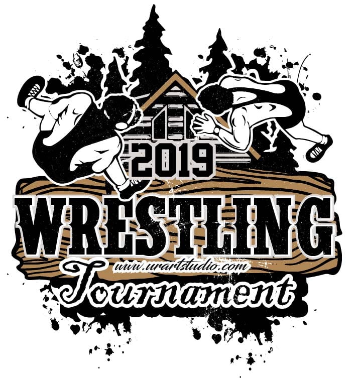 WRESTLING ARTWORK LOGO DESIGN VECTOR .AI FORMAT FOR PRINT