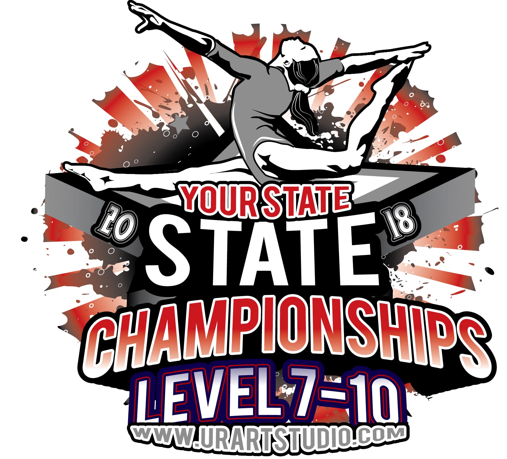 GYMNASTICS-STATE-CHAMPIONSHIP-TSHIRT-VECTOR-LOGO-DESIGN-DOWNLOAD