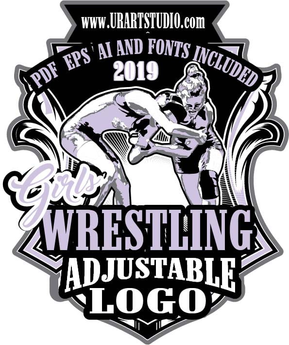 GIRLS WRESTLING ADJUSTABLE LOGO DESIGN EPS, AI, PDF 004
