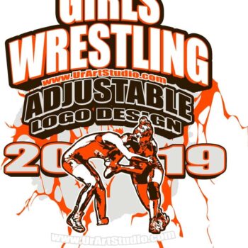 GIRLS WRESTLING ADJUSTABLE LOGO DESIGN EPS, AI, PDF 02