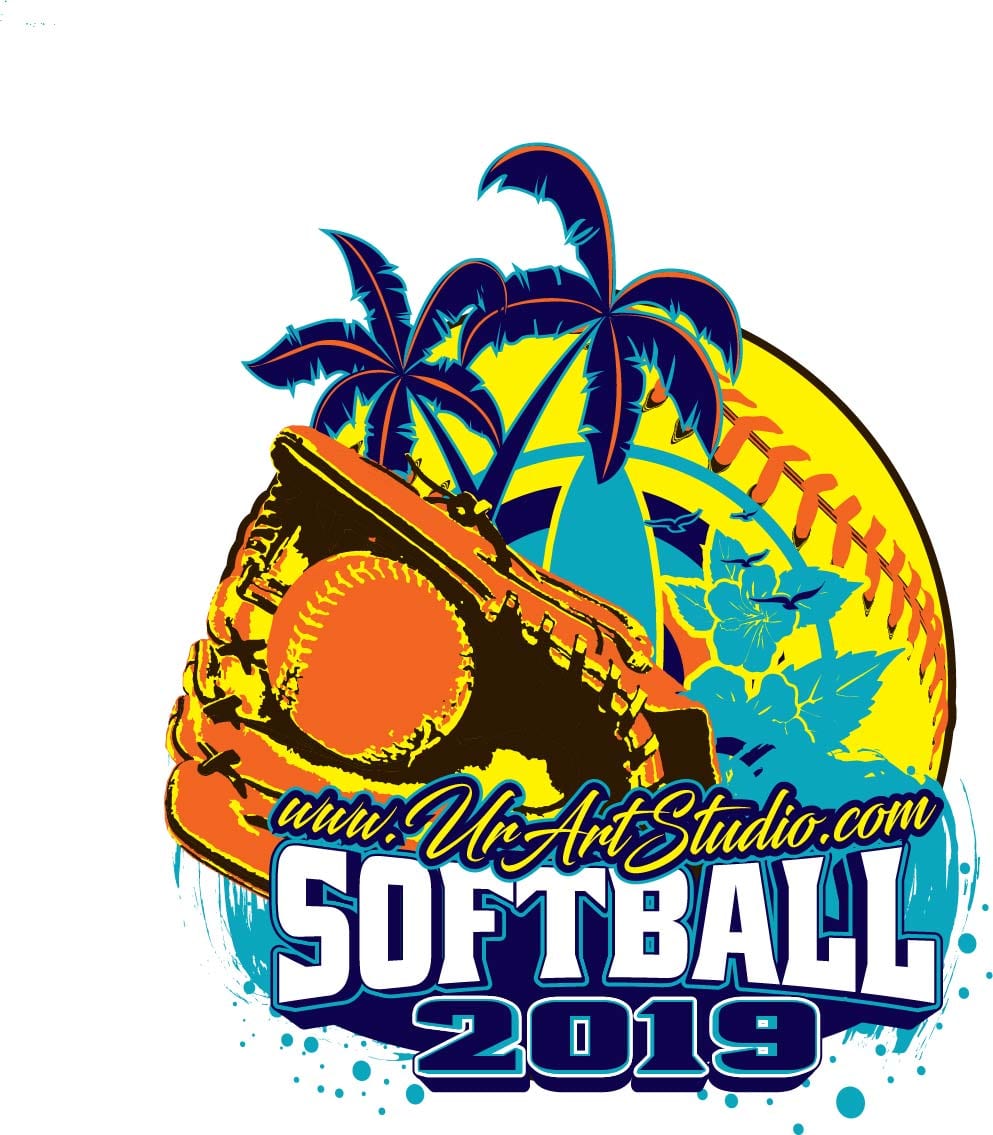 SOFTBALL ADJUSTABLE LOGO DESIGN EPS, PDF, AI