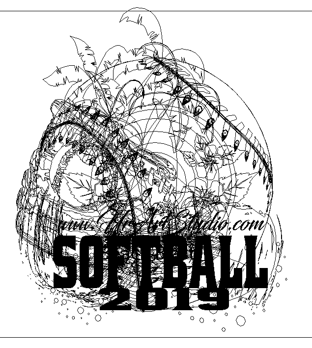 SOFTBALL ADJUSTABLE LOGO DESIGN EPS, PDF, AI - Image 2