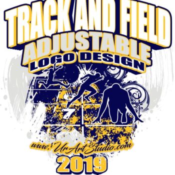 TRACK AND FIELD ADJUSTABLE LOGO DESIGN EPS, AI, PDF