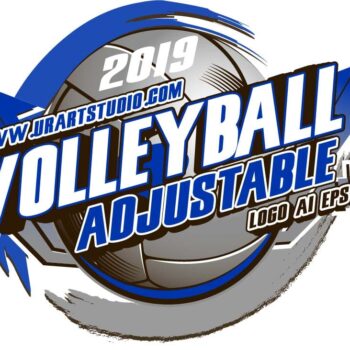 VOLLEYBALL ADJUSTABLE LOGO DESIGN EPS, AI, PDF 009