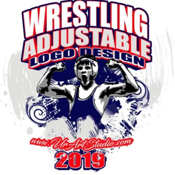 WRESTLING ADJUSTABLE LOGO DESIGN EPS, AI, PDF