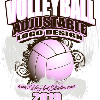 VOLLEYBALL ADJUSTABLE LOGO DESIGN EPS, AI, PDF 014