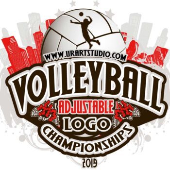 VOLLEYBALL ADJUSTABLE LOGO DESIGN EPS, AI, PDF 017