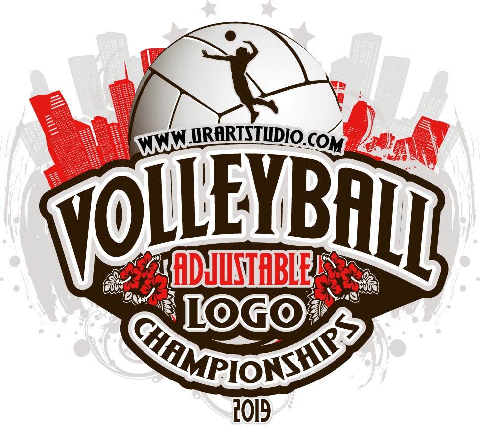 VOLLEYBALL ADJUSTABLE LOGO DESIGN EPS, AI, PDF 017