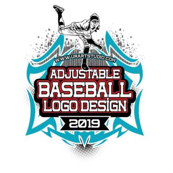 BASEBALL ADJUSTABLE VECTOR LOGO DESIGN FOR PRINT - AI, EPS, PDF, PSD, 504