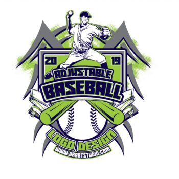 BASEBALL ADJUSTABLE VECTOR LOGO DESIGN FOR PRINT - AI, EPS, PDF, PSD, 505