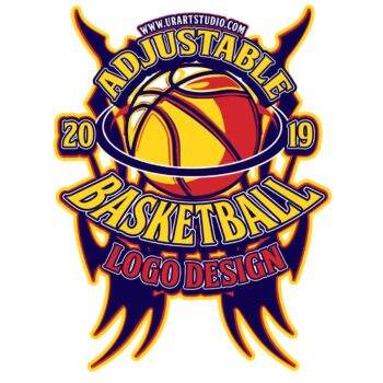 BASKETBALL ADJUSTABLE VECTOR LOGO DESIGN FOR PRINT AI EPS PDF PSD 502