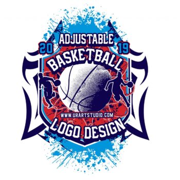 BASKETBALL ADJUSTABLE VECTOR LOGO DESIGN FOR PRINT AI EPS PDF PSD 505