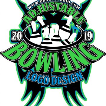 BOWLING ADJUSTABLE VECTOR LOGO DESIGN FOR PRINT AI EPS PDF PSD 502