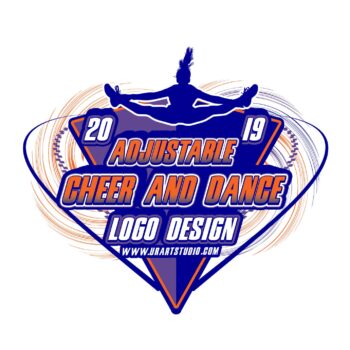 CHEER AND DANCE ADJUSTABLE VECTOR LOGO DESIGN FOR PRINT AI EPS PDF PSD 503