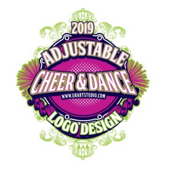 CHEER AND DANCE ADJUSTABLE VECTOR LOGO DESIGN FOR PRINT AI EPS PDF PSD 505
