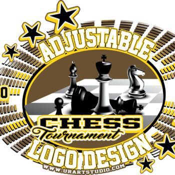 CHESS TOURNAMENT ADJUSTABLE VECTOR LOGO DESIGN FOR TSHIRT EPS PDF AI 001