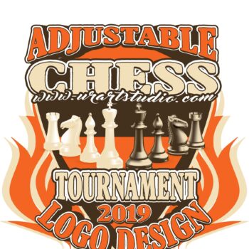 CHESS TOURNAMENT ADJUSTABLE VECTOR LOGO DESIGN FOR TSHIRT EPS PDF AI 002