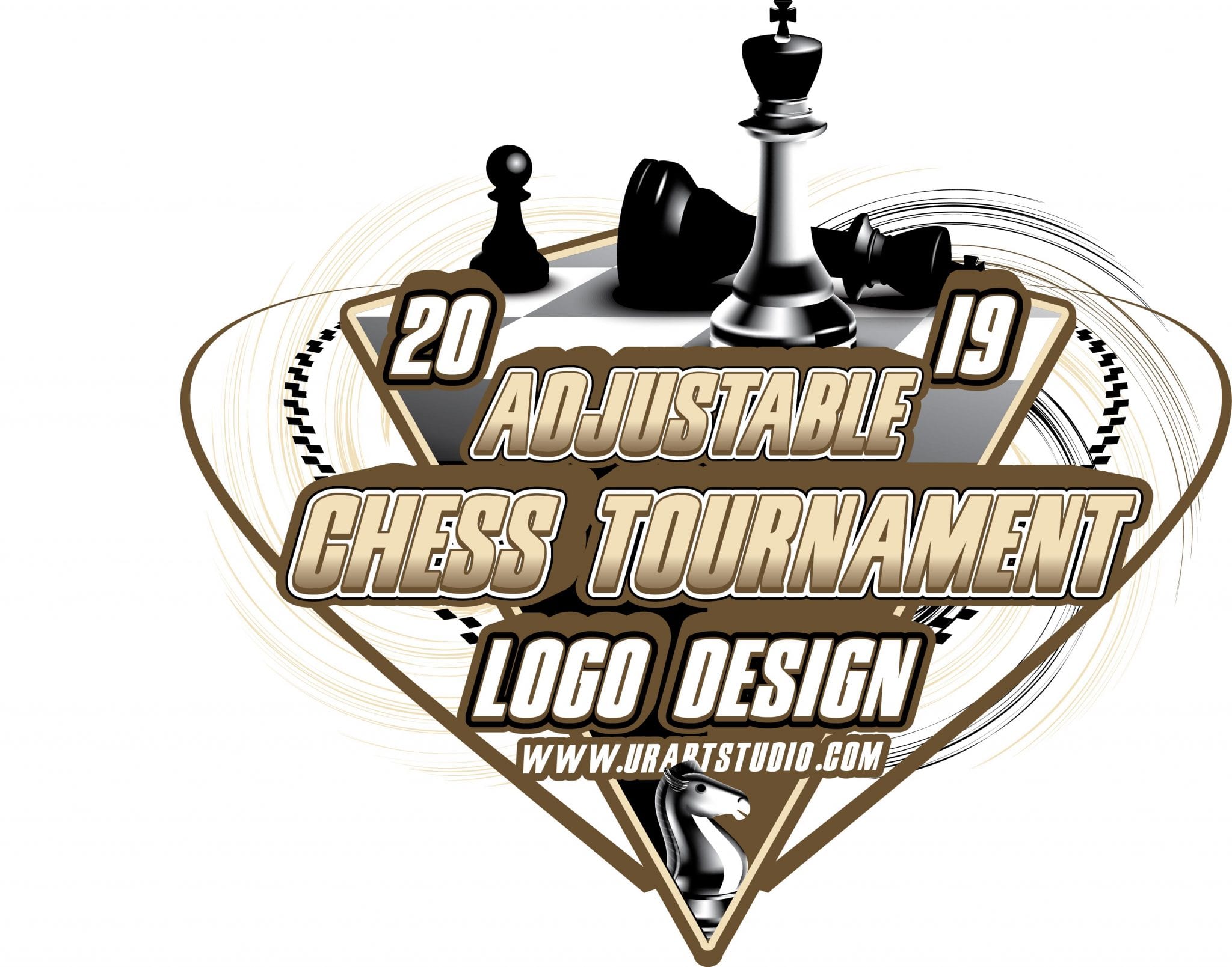 CHESS TOURNAMENT ADJUSTABLE VECTOR LOGO DESIGN FOR TSHIRT EPS PDF AI 503