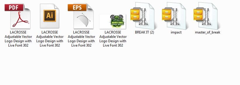 LACROSSE Adjustable Vector Logo Design with Live Font 302