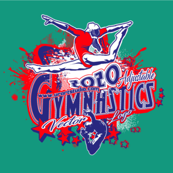 GYMNASTICS Adjustable Vector Logo Design with Live Font 302