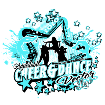 CHEER AND DANCE Adjustable Vector Logo Design with Live Font 302