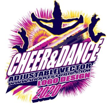 CHEER AND DANCE ADJUSTABLE VECTOR LOGO DESIGN FOR PRINT 0101
