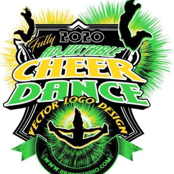 CHEER AND DANCE ADJUSTABLE VECTOR LOGO DESIGN FOR PRINT 0102