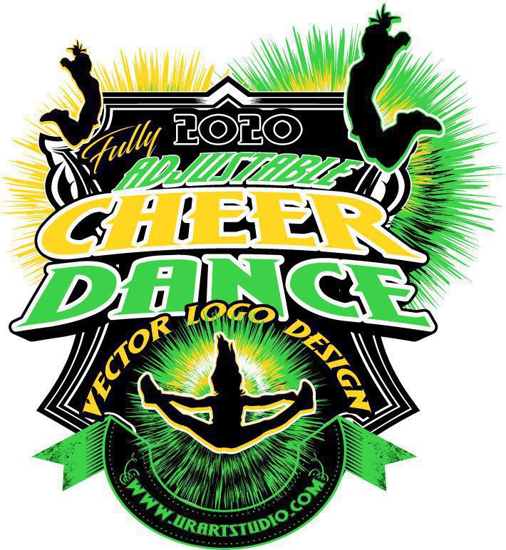 CHEER AND DANCE ADJUSTABLE VECTOR LOGO DESIGN FOR PRINT 0102