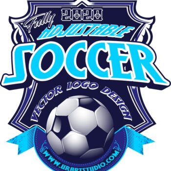 SOCCER Adjustable Vector Logo Design with Live Font 0101