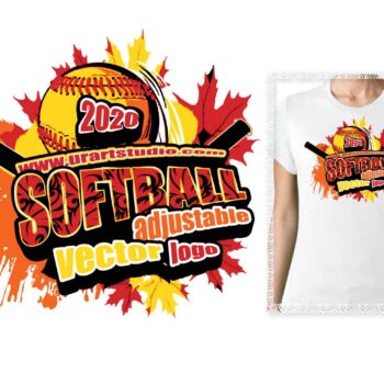 SOFTBALL ADJUSTABLE LOGO DESIGN FOR PRINT 0070