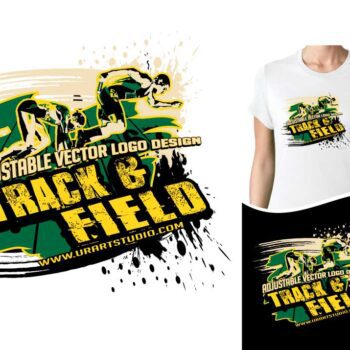 TRACK AND FIELD ADJUSTABLE VECTOR LOGO DESIGN FOR PRINT 0022