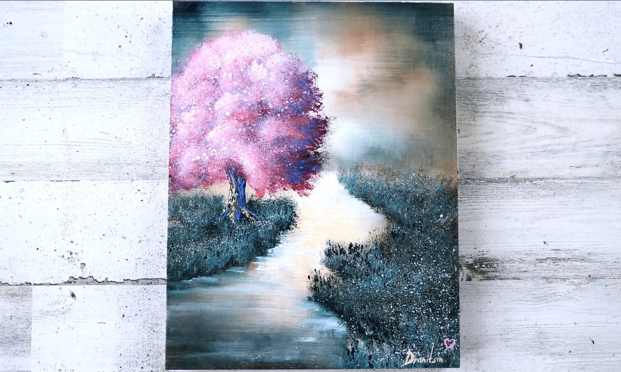 Get ready for Live Art Presentation by UrArtStudio.com featuring mesmerizing acrylic landscape painting