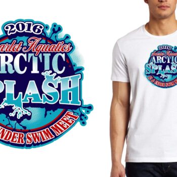 2016 SCARLET AQUATICS ARTICT SPLASH 12 AND UNDER SWIM MEET logo design
