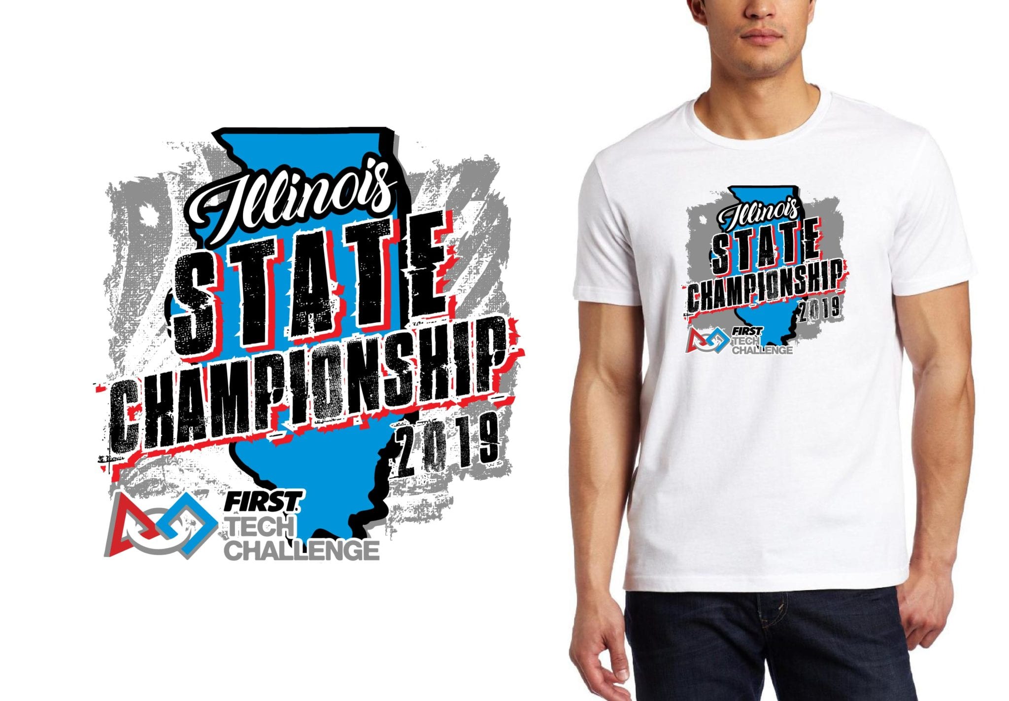 2019 Illinois FTC Championship IL ROBOTICS logo design