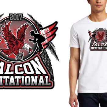 PRINT 12 2 2017 Falcon Invitational Wrestling logo design