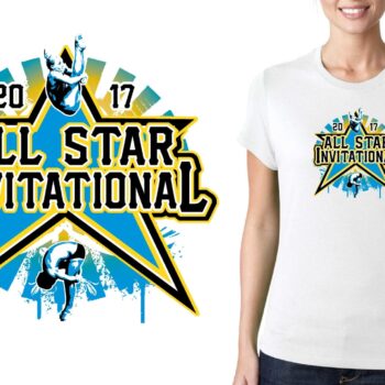 PRINT 2017 All Star Challenge Dive Meet dive logo design