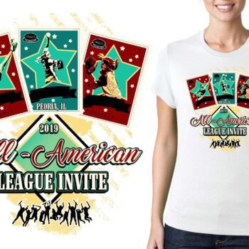 All American League Invite logo design