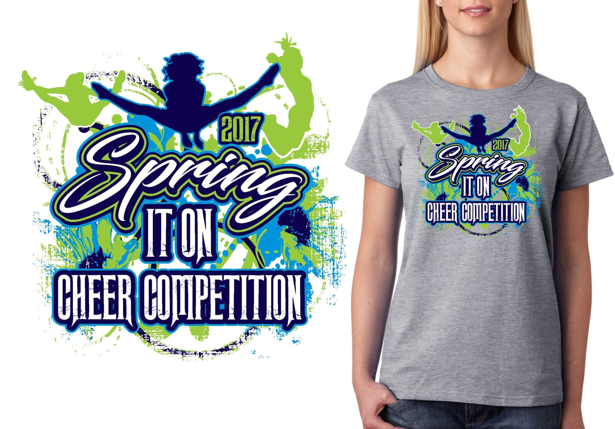 PRINT URGENT 2017 Ultimate Cheers Spring It On cheer logo design