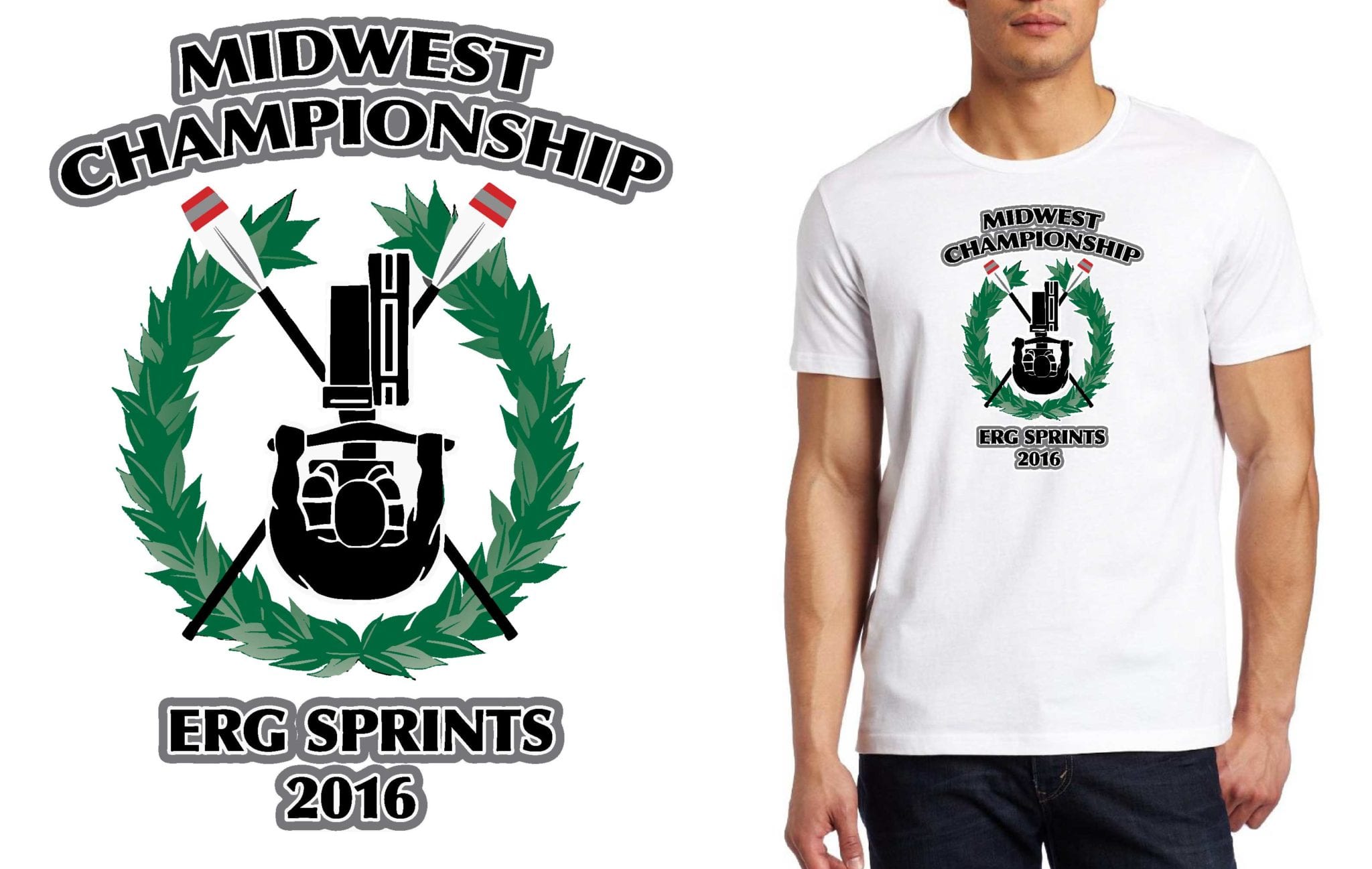 Midwest Championship Erg Sprints logo design