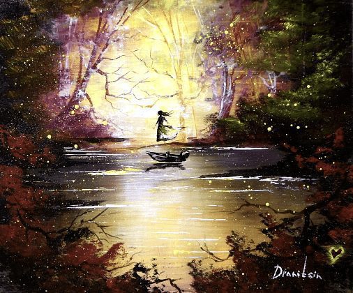 Magical Moments in Art: Exploring the Enchanting World of Girl in a Magical Landscape by urartstudio.com