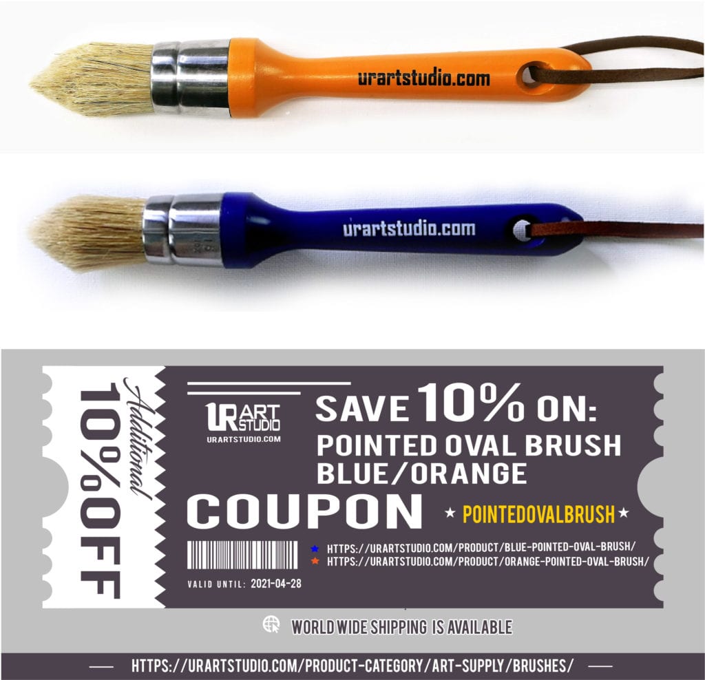 ADDITIONAL 10% POINTED OVAL BRUSH