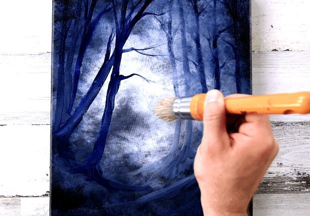 Black & White Abstract Landscape – EASY for BEGINNERS