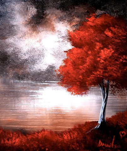 How to Create Depth and Drama in Acrylic with the ‘Red Tree’