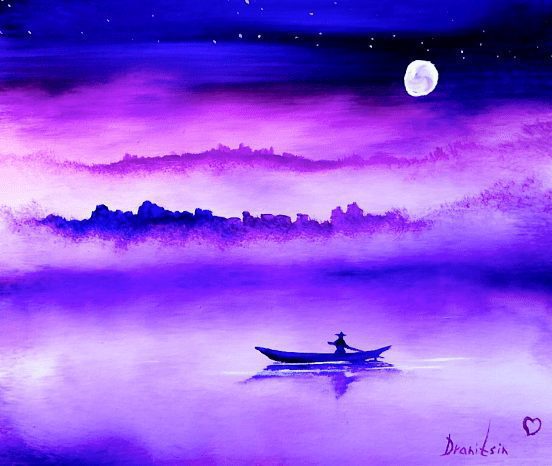 Mystical Serenity: Capturing a Boat in the Fog – Step-by-Step Acrylic Landscape Painting