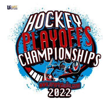 HOCKEY PLAYOFFS CHAMPIONSHIPS DOWNLOADABLE VECTOR LOGO DESIGN FOR PRINT 2022